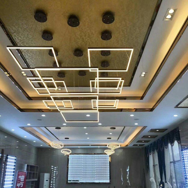 Hersteller von LED-Architekturleuchten für quadratische Deckenanhänger LL0116S-80W