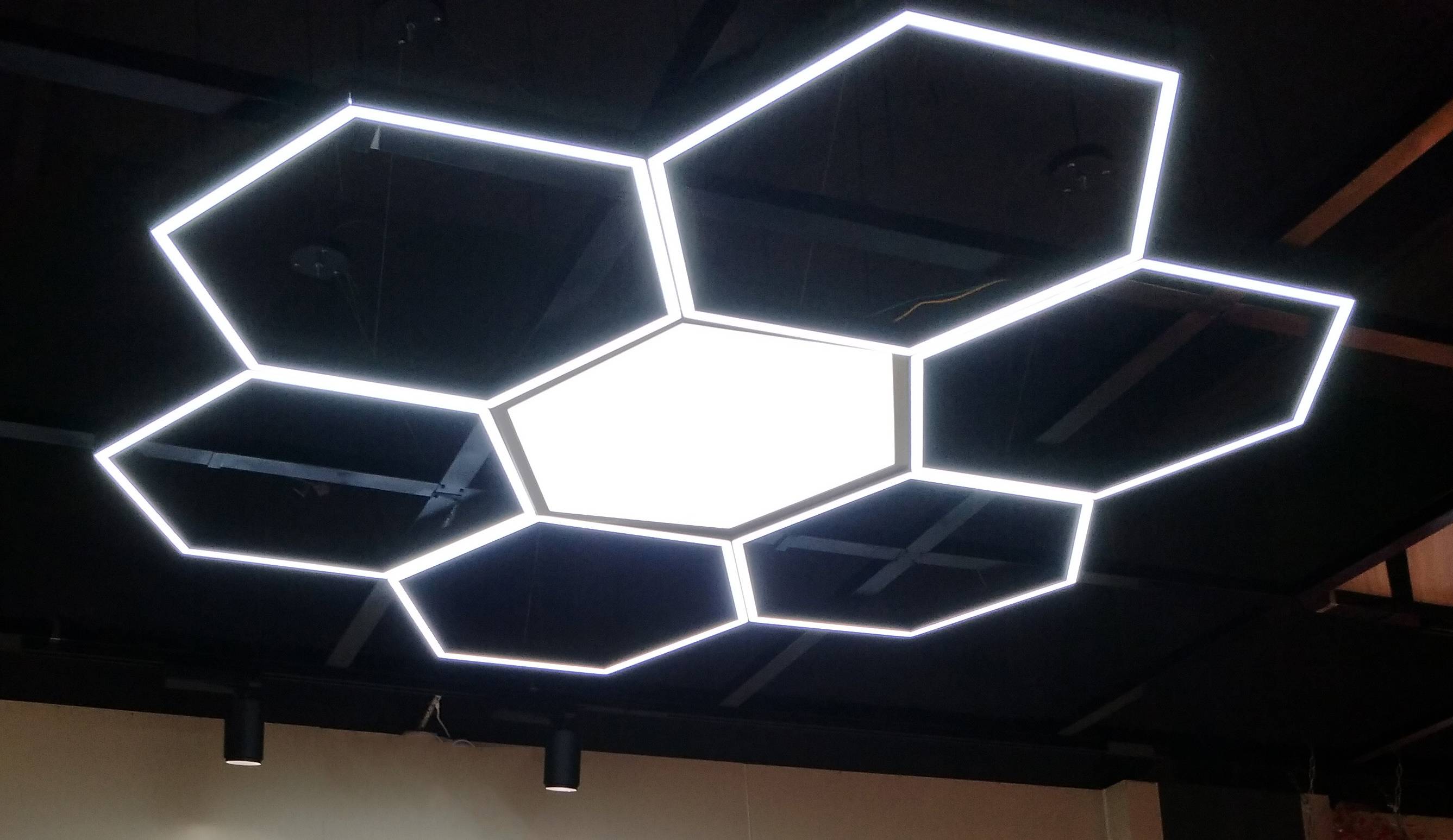 Hängende sechseckige LED-Dekorationsrahmenleuchte LL0187S-180W