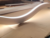 Moderne Kurve Lineare LED -LED -Anhänger -Vorrichtungen Flexible Länge nach oben emittieren