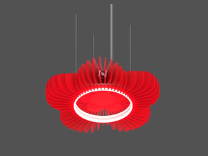 Pflaumenlicht-LED-Akustik-Anhängerschall absorbierende Lichter LL0204UDS-AC-P