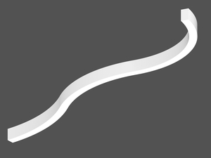 Moderne Curve-LED-Linearleuchten in verschiedenen Mustern LL0155 CURVE
