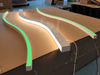 Moderne Kurve Lineare LED -LED -Anhänger -Vorrichtungen Flexible Länge nach oben emittieren